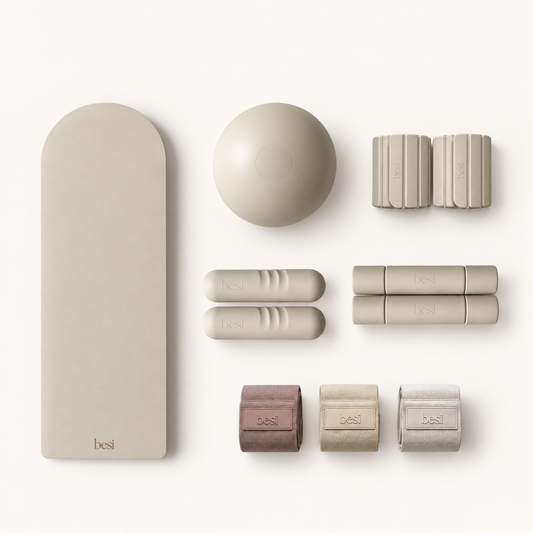 besi full home pilates equipment set in sand